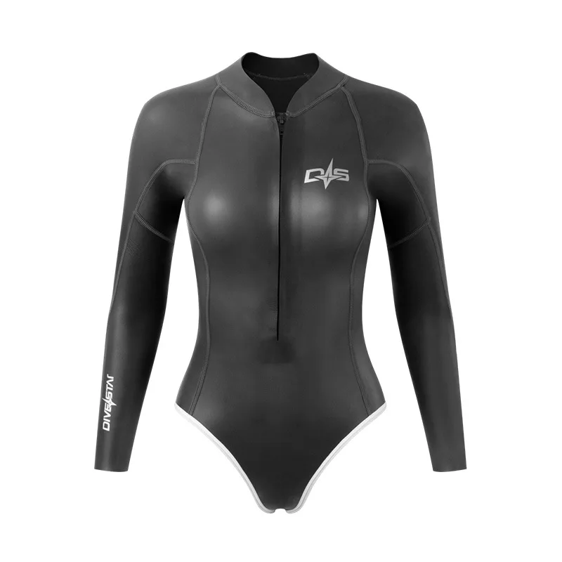 المرأة كامل الجسم بذلة واقية من الشمس ملابس السباحة السباحة تصفح الغوص 2.5 مللي متر بدلة غطس المرأة سوبر مرونة بيكيني بدلة غطس