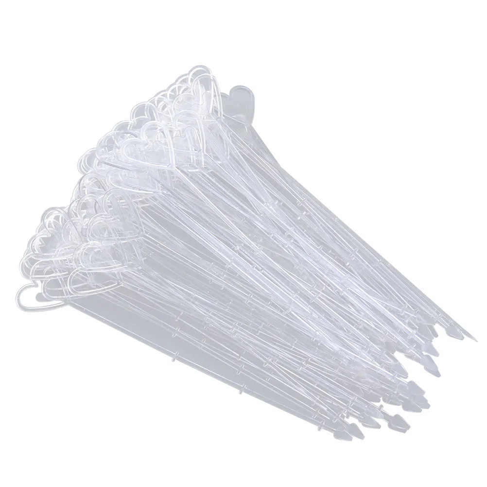 

80 Pcs Wedding Flower Sign Card Holder Decor Tag Holders Memorandum Heart Shape Clips