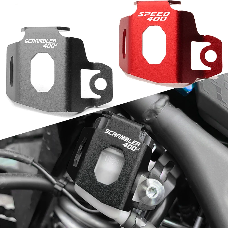 

Motorcycle Accessories CNC Rear Brake Fluid Reservoir Cover Guard Protector For Triumph Scrambler 400x 400x Speed 400 2023 2024
