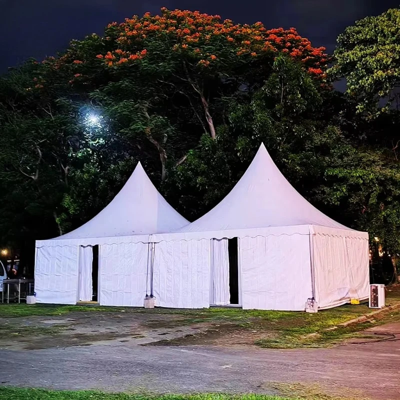 

Big Outdoor Wedding Party Pagoda Tent Canopy with Glass Wall Economical Trade Show Tent