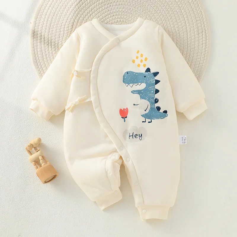 Newborn Baby Bodysuits Autumn And Winter Long Sleeve Cute Cartoon Pattern Bodysuits Boys  Girls Warm And Comfortable Bodysuits