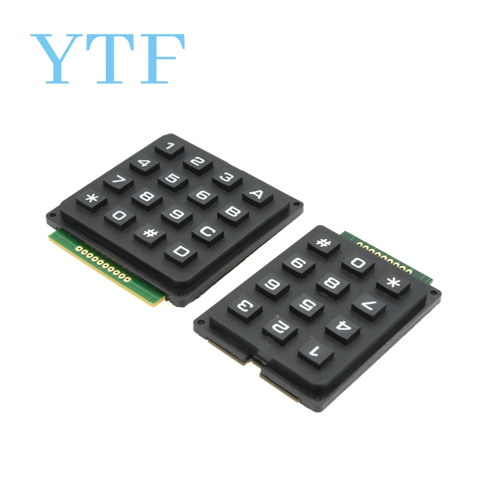 4X3 12key 4X4 Matrix Keyboard Keypad Module Use Key PIC AVR Stamp Sml 4*4 3*4 Plastic Keys Switch for Arduino Controller