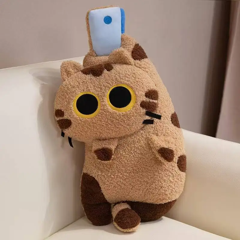 أحدث وسادة قطط مضحكة لتجفيف الشمس كاواي محشوة من القطيفة دمية الرسوم المتحركة أنيمي تمنح الأطفال هدايا العيد لعيد الميلاد