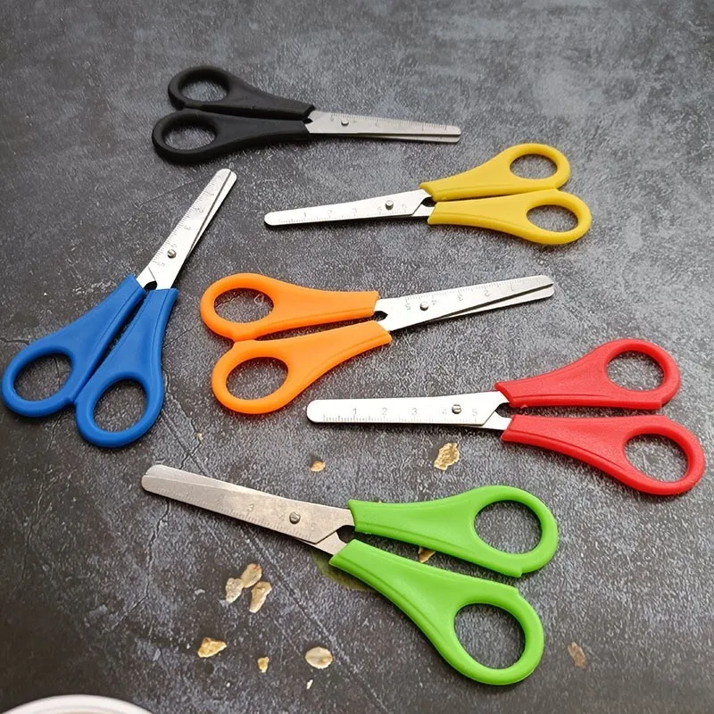 กรรไกร DIY กรรไกรทำด้วยมือความปลอดภัยไม้บรรทัดขนาดกรรไกรเครื่องเขียนนักเรียนโรงเรียนอุปกรณ์สำนักงานขนาดเครื่องเขียนเครื่องมือ