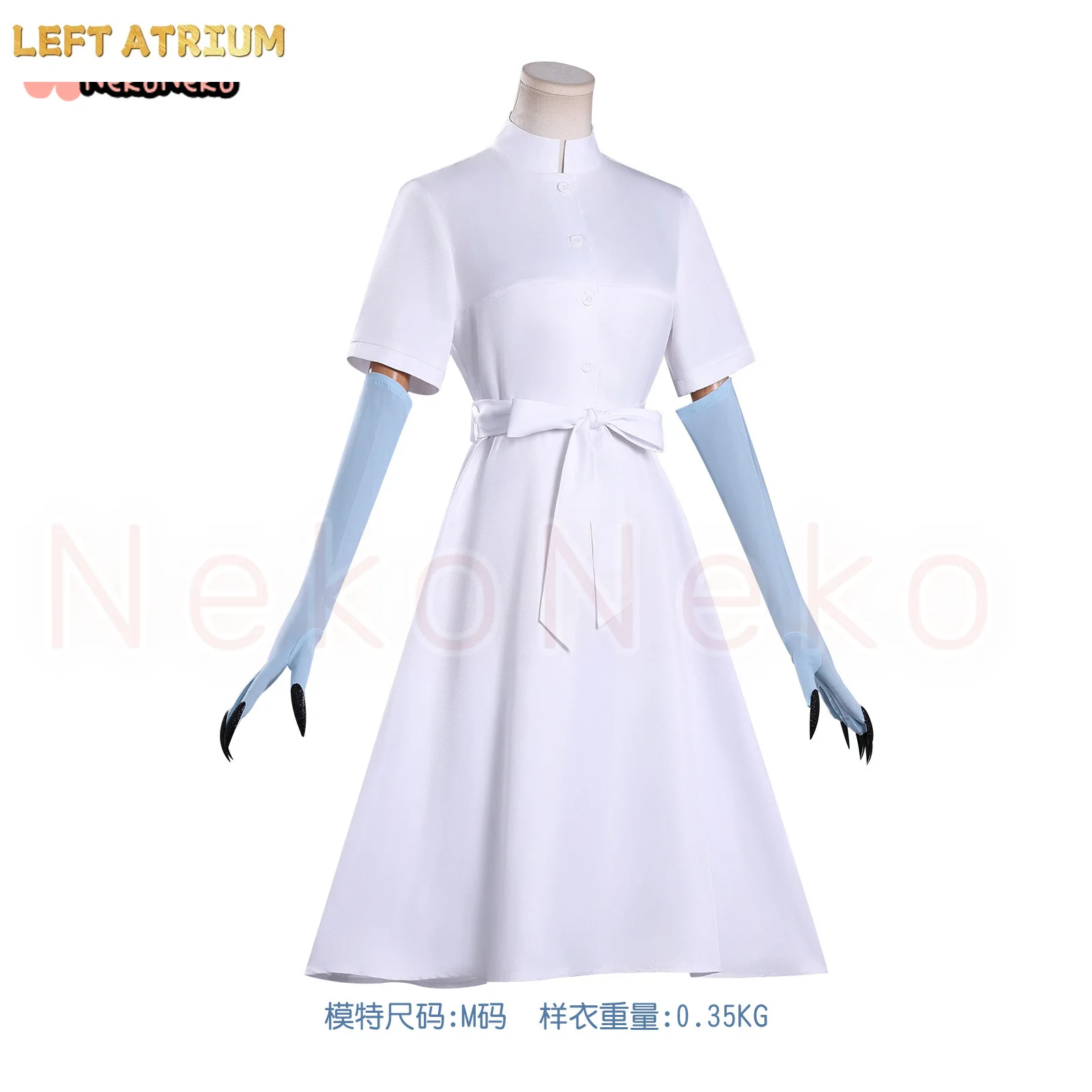 Oumi Shiori Cosplay Costume w Anime This Monster Wants To Eat Me Costume White Long Kawaii Dress Cute Lolita Halloween Suit - view 3