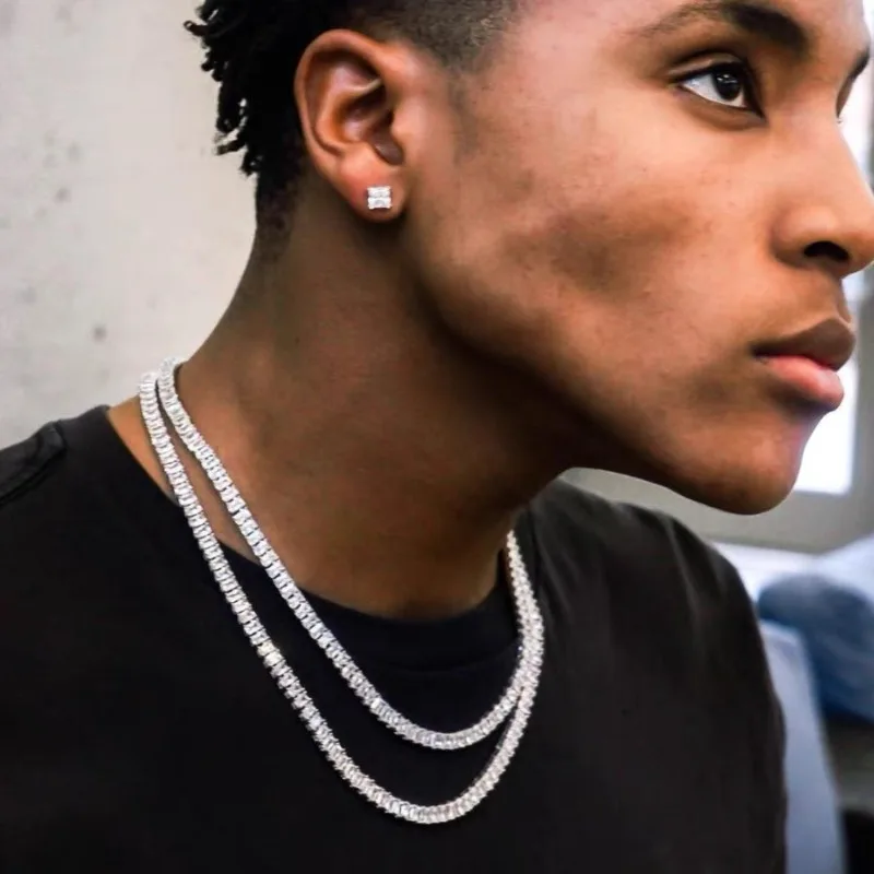 Elegant Cuban Chain Zircon Necklace Clavicle Chain CZ Diamonds Dazzling Shiny Bling Pendant Women Fashion Wedding Jewelry #5