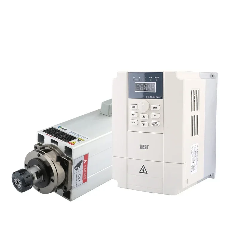 

Hongyang engraving machine 4.5kw er25 woodworking air-cooled spindle motor set 5.5kw inverter