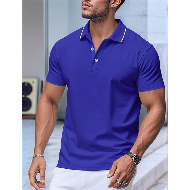 ABRT-Men's Casual Short Sleeve Shirt - Solid Color Collection - Summer 2025