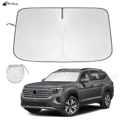 Car Windshield Sun Shade for Volkswagen Atlas Accessories 2018-2024 VW Atlas Cross Sport Reflector Sunshade Offers Protection