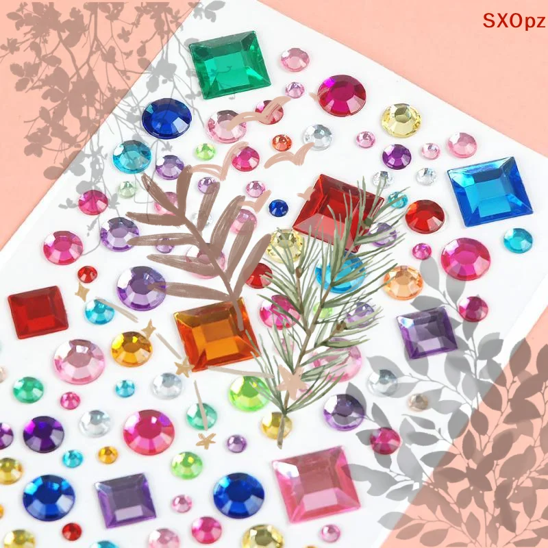 Self-Adhesive Rhinestone Stickers Colorful: Crystal Jewel Crafts Scrapbooking Phone Case Card Making Nail Art