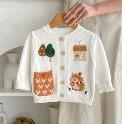 0-3T Newborn Kid Baby Boy Girl Winter Clothes Warm Knit Baby Sweater Long Sleeve Cute Knitwear Coat Thick Outfit