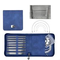 Short Square Knitting Needle Circular Knitting Needle Set Size 3.5mm-8.0mm Interchangeable Circular Needle Knitting Tool