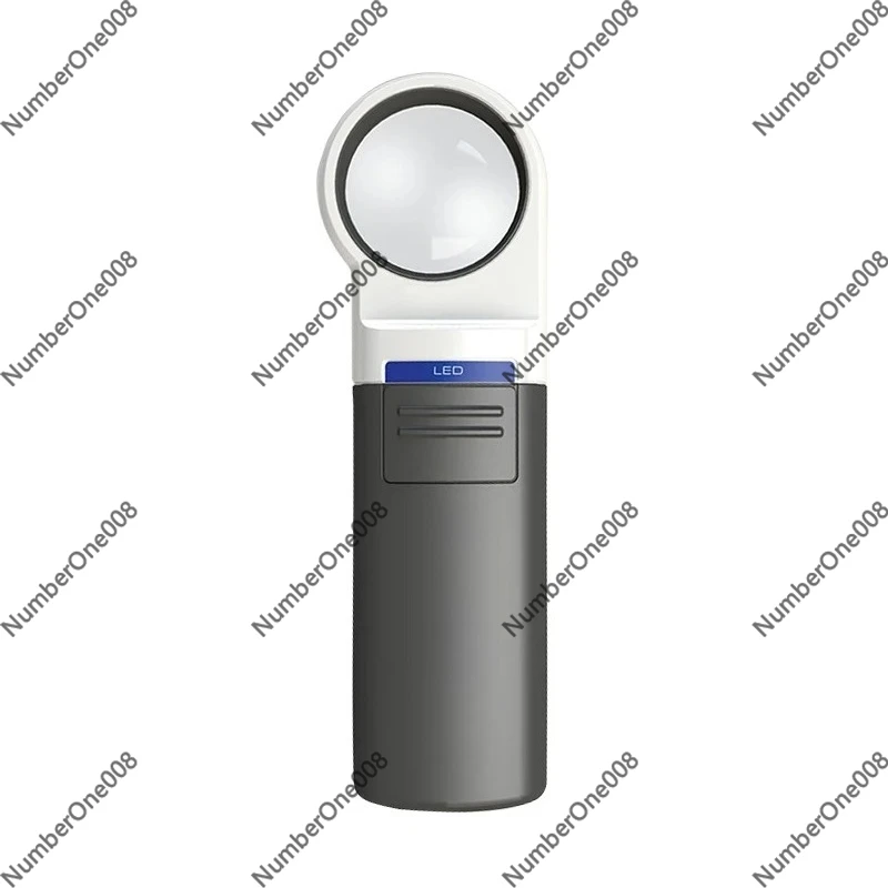 LED Illuminated Handheld Magnifier Distortion-Free 10x 12.5x Aspheric Lens For Reading Jewelry Repair Craft Tool