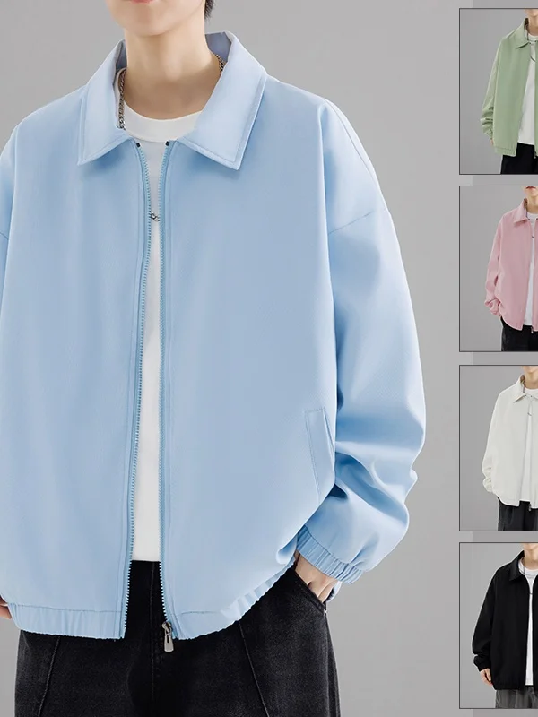 سترة رجالية كبيرة الحجم بياقة من JC Collaborative، بأسلوب الشباب الأمريكي، موديل 2025 الجديد، متعددة الاستخدامات #3