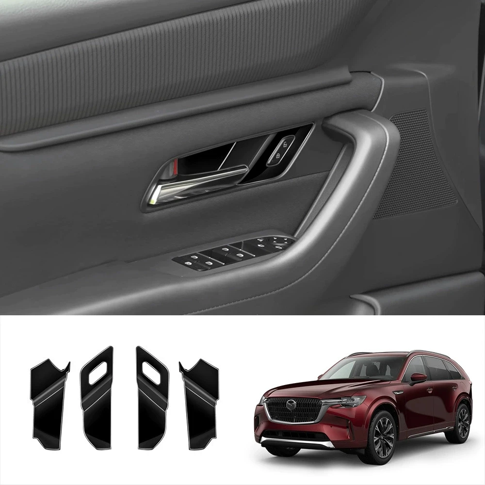 LHD لمازدا CX-90 CX 90 cx90 2024 2025 اكسسوارات السيارات الديكور والعتاد التحول لوحة الإطار نافذة التبديل غطاء مرآة الرؤية الخلفية