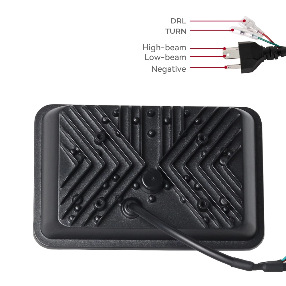 1pc Black Motorcycle DRL Lamp 4X6 LED Headlight For Honda XR250 XR400 XR650 Suzuki DRZ Accessories Rectangular Light