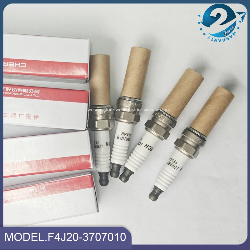4pcs/set Original Spark Plugs F4J20-3707010 for CHERY Tiggo 8/9,Tiggo 8 Max drive,Arrizo 8,Exeed VX,RX,TXL 2.0T