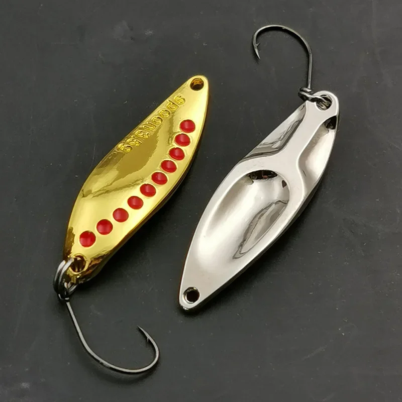 OUTKIT Metal Spoon Sequin Fishing Lures Pesca Leech Jig Wobbler Isca Artificial Crankbaits for Fly Fishing Hard Baits Trout Lure