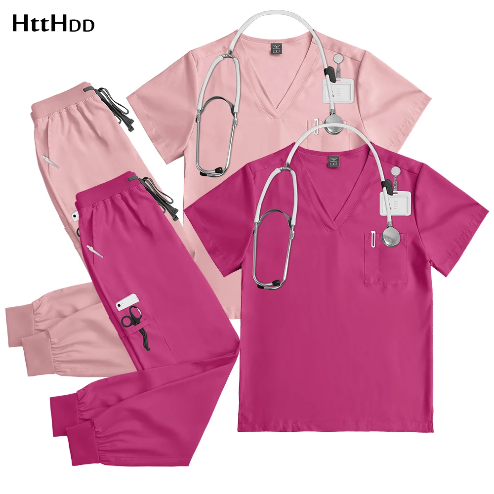 

Pant Sets Multicolour Short Sleeved Top Scrub Set Women Men Pet Clinic Veterinary Uniform Nursing Articles Nurse Doctor Workwear