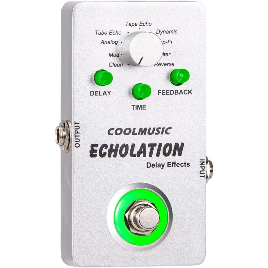 

COOLMUSIC A-DE01 Digital Delay Guitar Pedal Echolation Digital Delay Pedal with 9 Effects