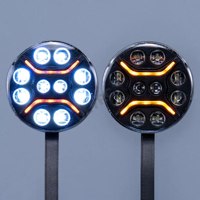 JUWUBA LED Roof Lights Multiple Mode Control Spotlight for 1/14 Tamiya RC Truck SCANIA 770S R620 Volvo FH16 Arocs MAN TGX Car