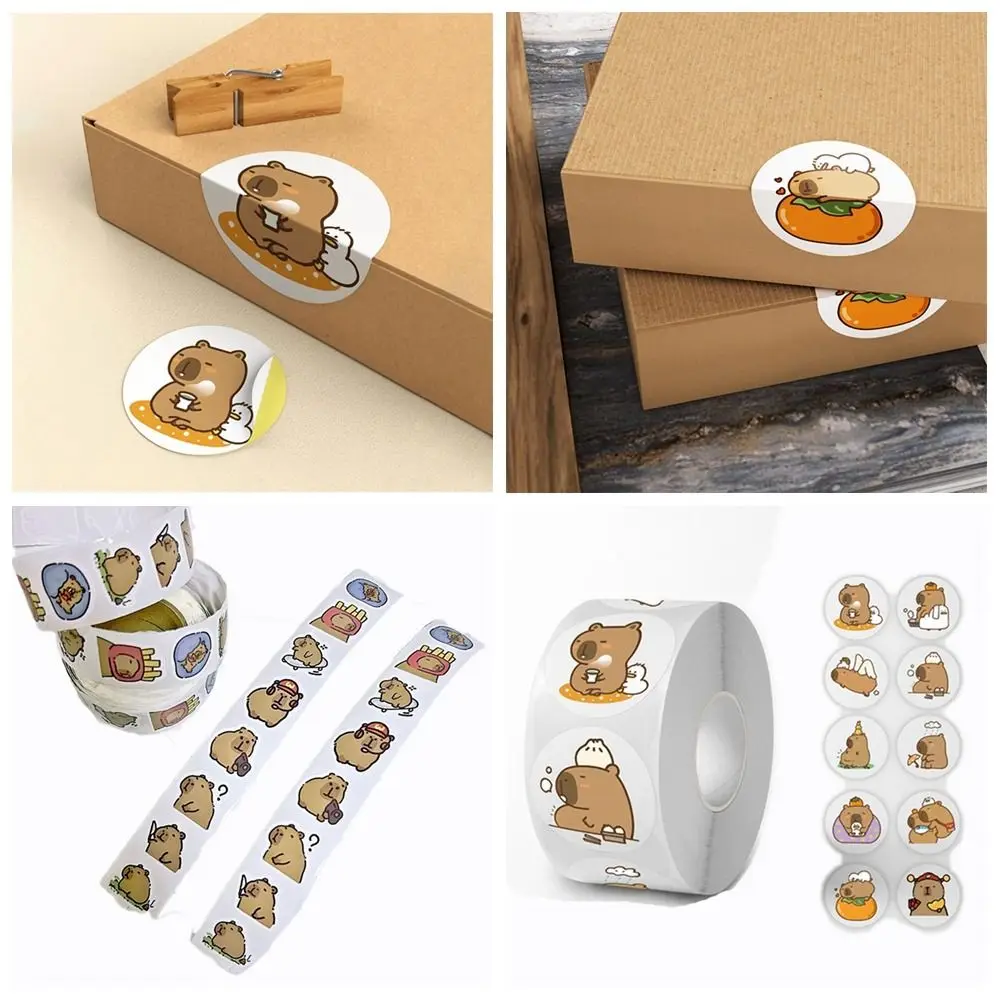 

500PCS Multicolor Cartoon Capybara Sticker DIY Ornament Accessories Kawaii Graffiti Decal Suitcase Laptop Notebook Decoration