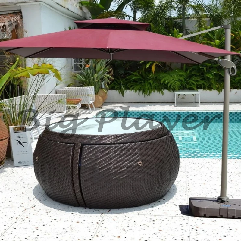 Outdoor Garden Patio Dining Chair Set - Modern Rustic Wicker Rattan Restaurant Furniture