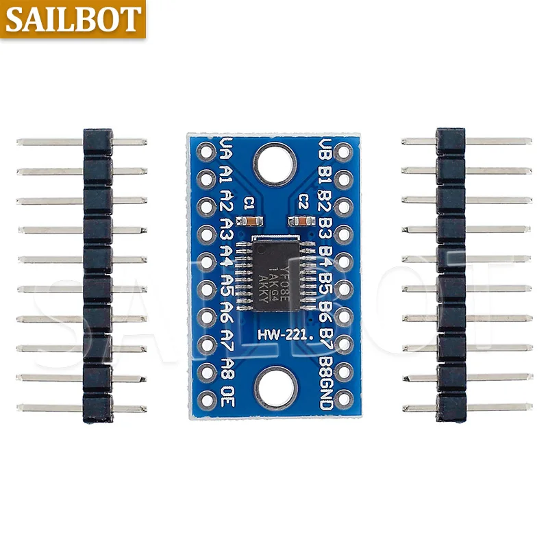1-10 قطعة 3.3 فولت 5 فولت TXS0108E 8 قناة محول المستوى المنطقي TTL ثنائي الاتجاه التحويل المتبادل