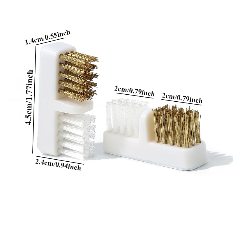 الكهربائية مسمار لقمة ثقب تنظيف فرشاة المحمولة مانيكير القاطع المطهر فرشاة سلك نحاسي مزدوج رئيس أدوات تنظيف فرشاة #6