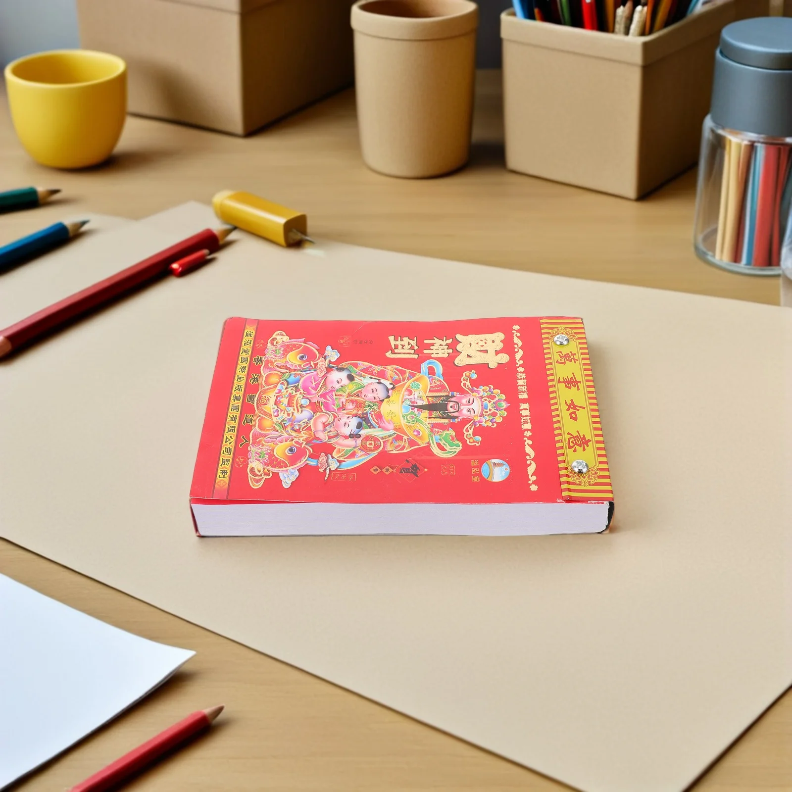 

Китайский настенный календарь 2026 года, ежедневник, традиционный подвесной календарь, год лошади, лунный год, фэн-шуй