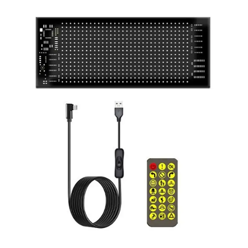 

Необычный автомобильный светодиодный логотип, приложение, светодиодная матрица, пиксельная панель, ночник, сделай сам, программируемый гибкий светодиодный дисплей для автомобиля, грузовика