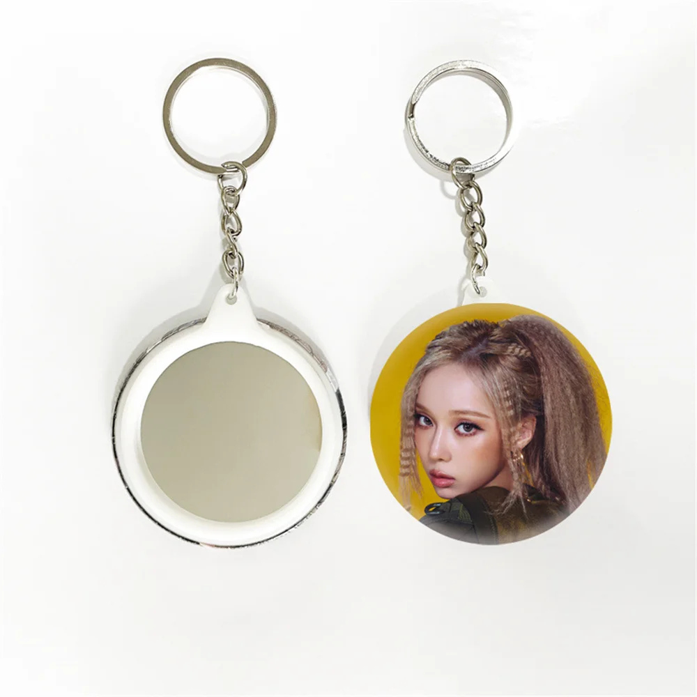 Kpop Idol Whiplash HD Printing Photo Tinplate Badge Mirror keychain KARINA WINTER NINGNING GISELLE Fans Gifts Collection