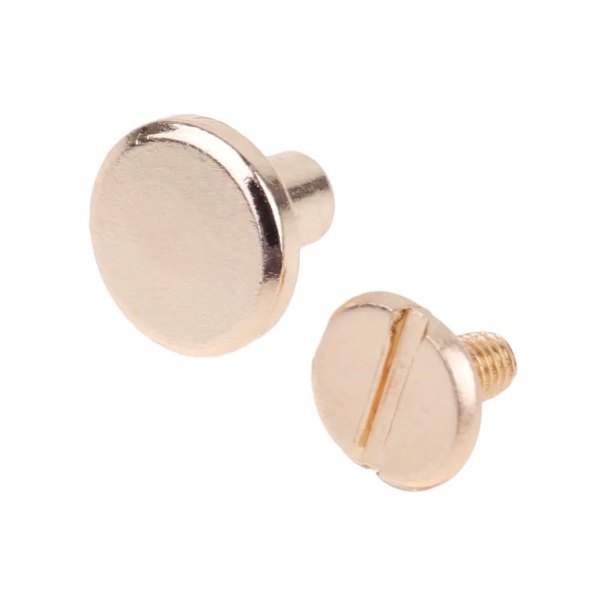 

30 pcs Flat Head Rivet Screws Copper Notebook Stud Belt Harness Nail Durable Eco Friendly Fastener Golden Seam