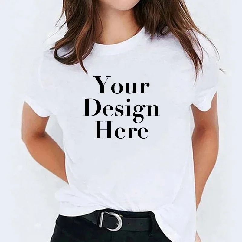 Bow Tie Girl Tshirt Baggy Print T-shirt Design Customized T Shirt 100% Cotton Women Summer Diy Your Own Graphics Logo Photo