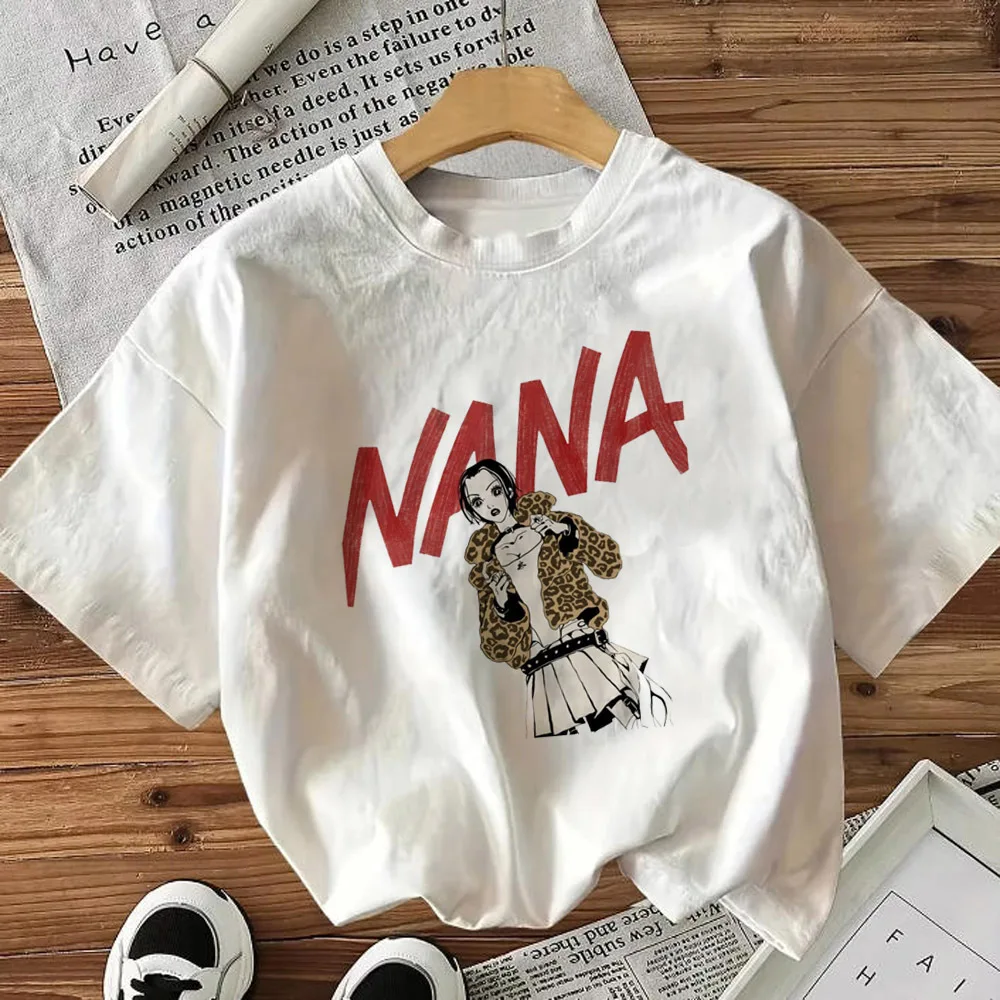 Nana t-shirt women korean clothes anime women Classic Gothic 80s tshirt Digital 80s Gothic Graphic University Pop Culture