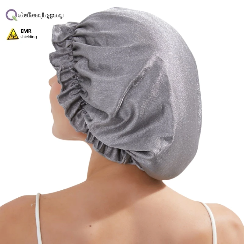 Anti-radiation 100% silver fiber sleep caps Base station, Computer electromagnetic radiation comprehensive protective fluffy cap