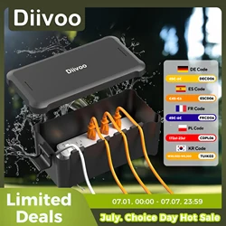 Diivoo-caja eléctrica impermeable para exteriores, carcasa de enchufe de conexión de Cable exterior para temporizadores, cables de extensión, jardín de vacaciones