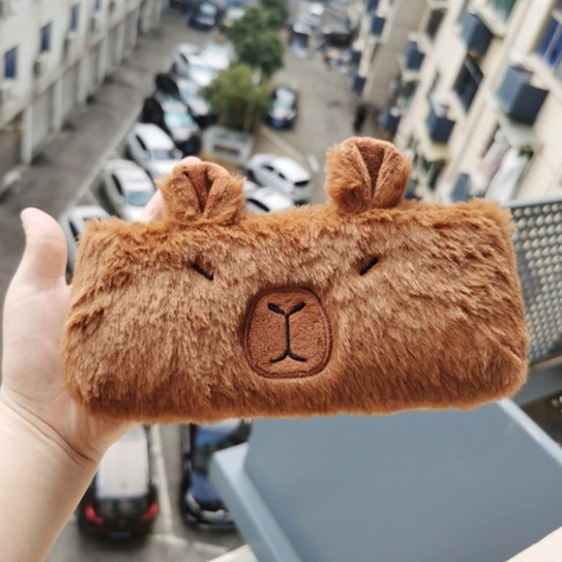 Porte-monnaie en peluche de dessin animé, sac de rangement de beurre Capybara mignon, jouet cadeau pour enfants