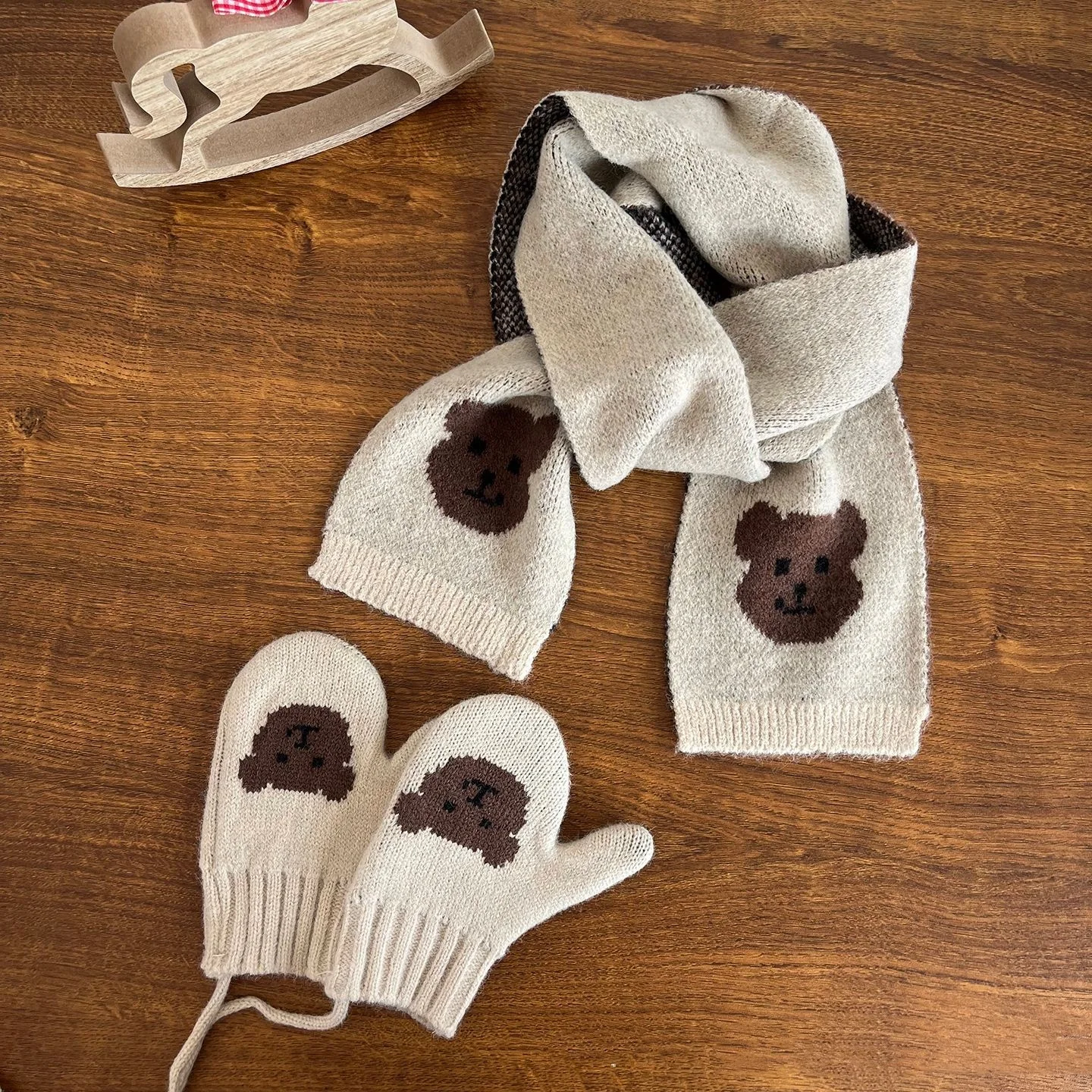 لطيف الكرتون سيارات الاطفال قفازات الشتاء الحراري صوف مبطن قفازات المضادة للانزلاق القفازات في الهواء الطلق للبنين 2-4 سنوات #4