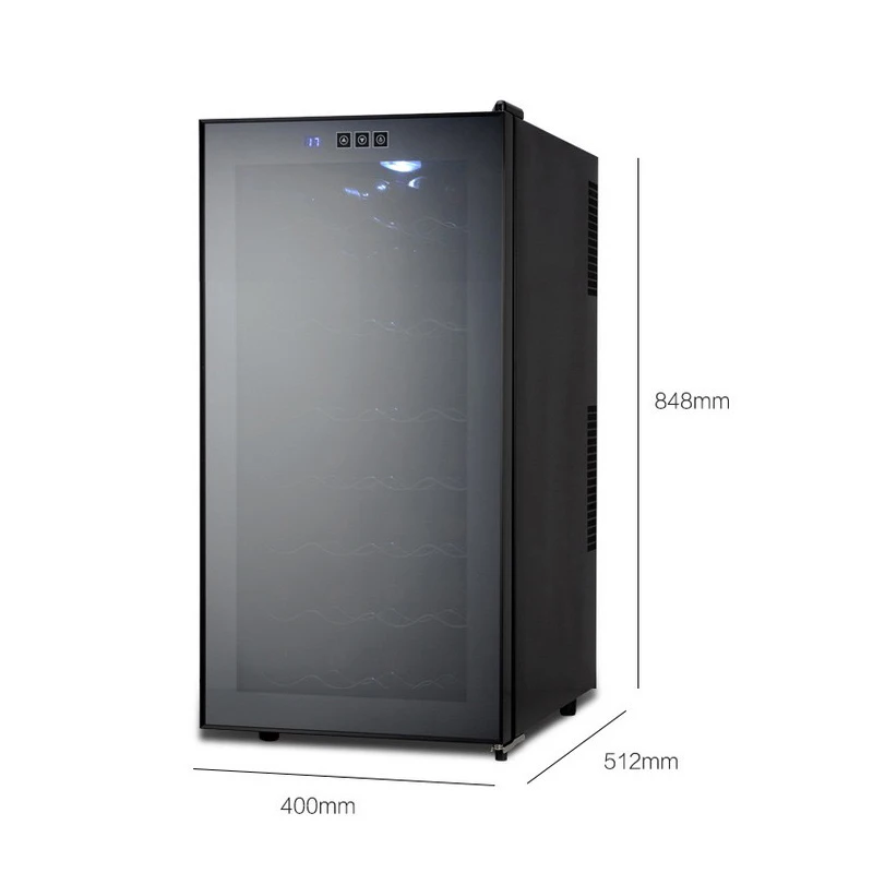 Modern 78L Smart Electric Wine & Beverage Cooler Free-Standing Stainless Steel Refrigerator Glass Door for Hotels Household Use