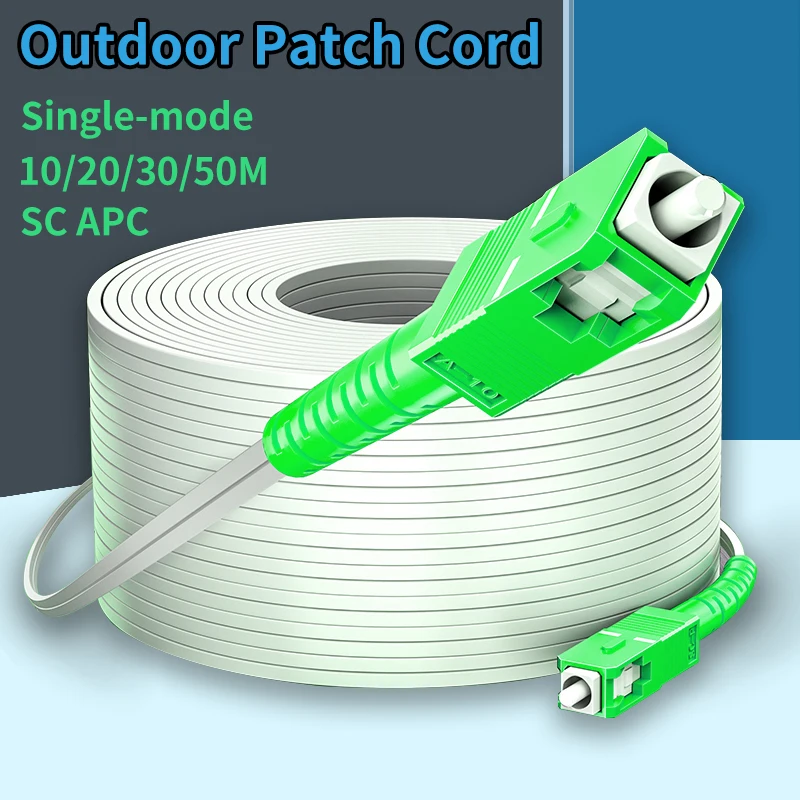 SC APC to SC Apc Fiber Optic Drop Cable Patch Cord FTTH Single Mode Simplex Fiber Optic Outdoor Fiber Jumper SC Upc to SC Upc