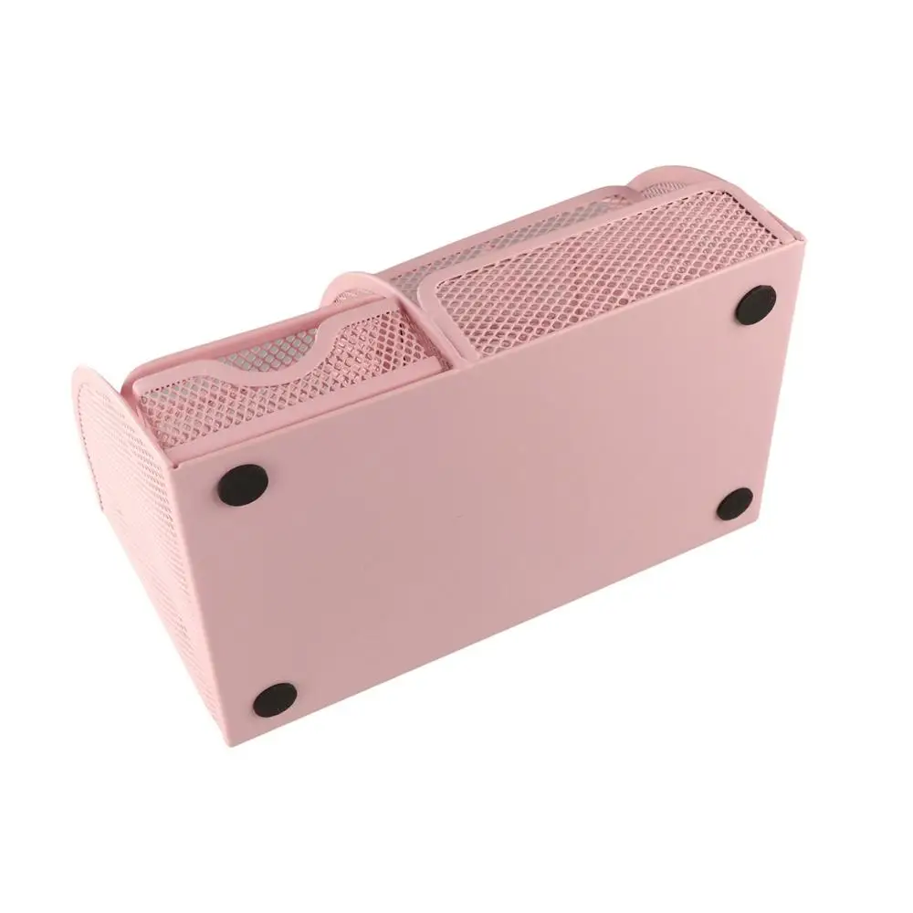 Creative Multi Grid Pen Holder Metal Mesh 6 Compartments Desk Organizer Thickened Multi-functional Desktop Office Organizer