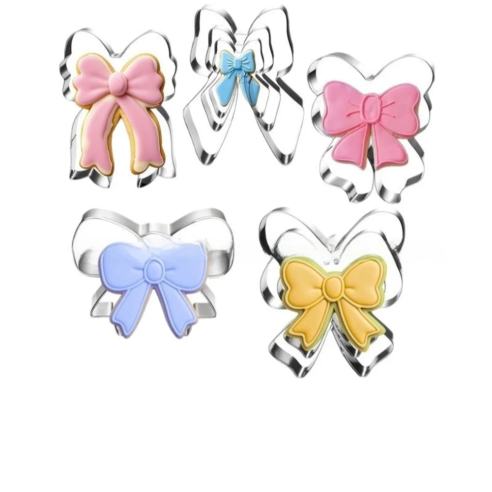 

Set of 9 Stainless Steel Bowknot Cookie Cutters for For MOLD For Biscuit Cake and Sandwiches with Mirror Finish