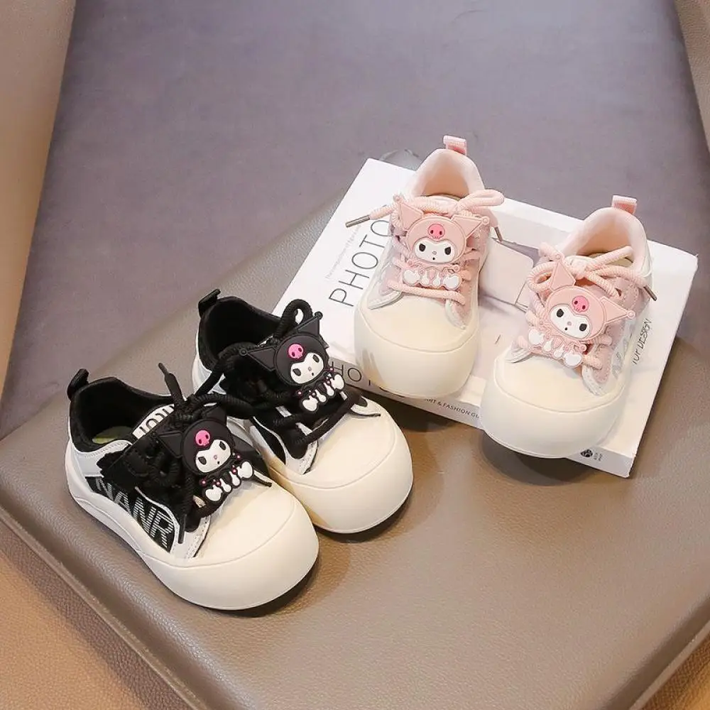 

Sanrio Kuromi My Melody Girls White Casual Shoes New Harajuku Versatile Thick Bottom Sneakers Spring Autumn Sports Board Shoes