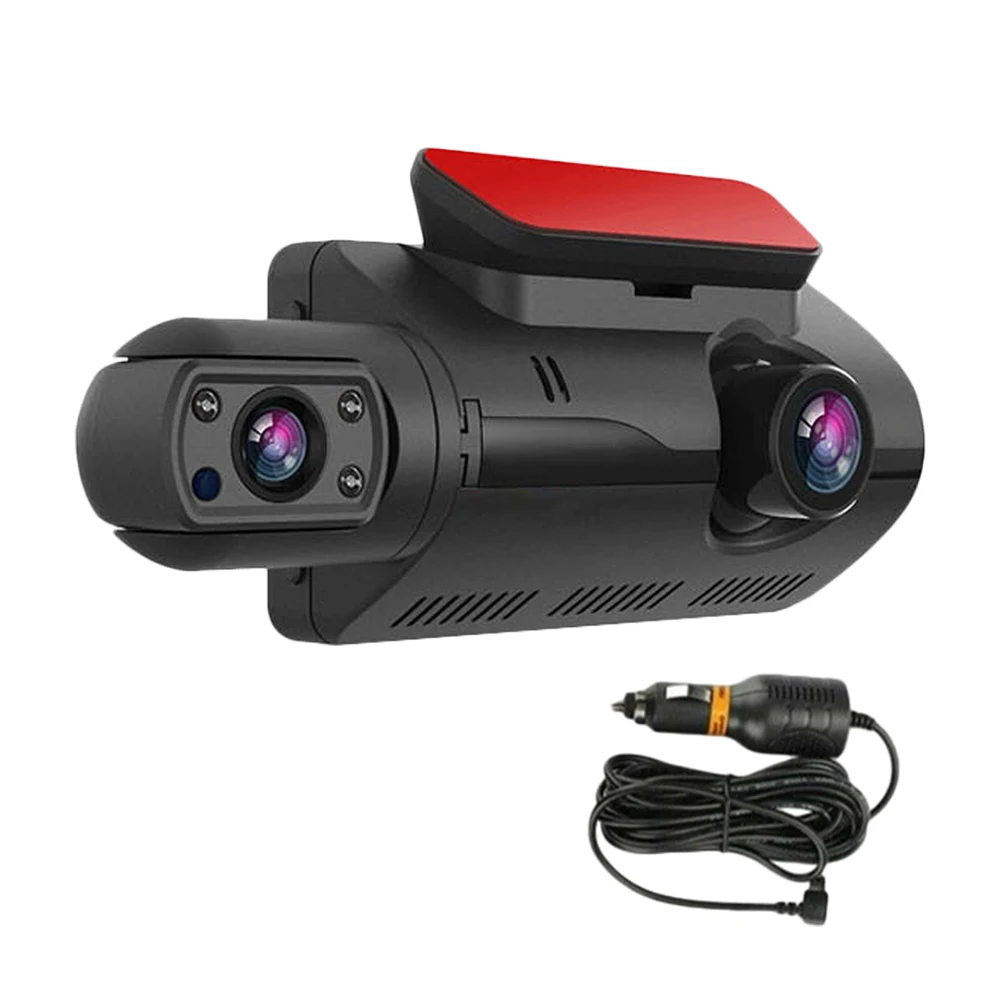 

Night Vision Interior TFT Screen Dash Camera Dual Cameras Dash Recorder Front Rear And Inner 3-Channel Car Dash Camera