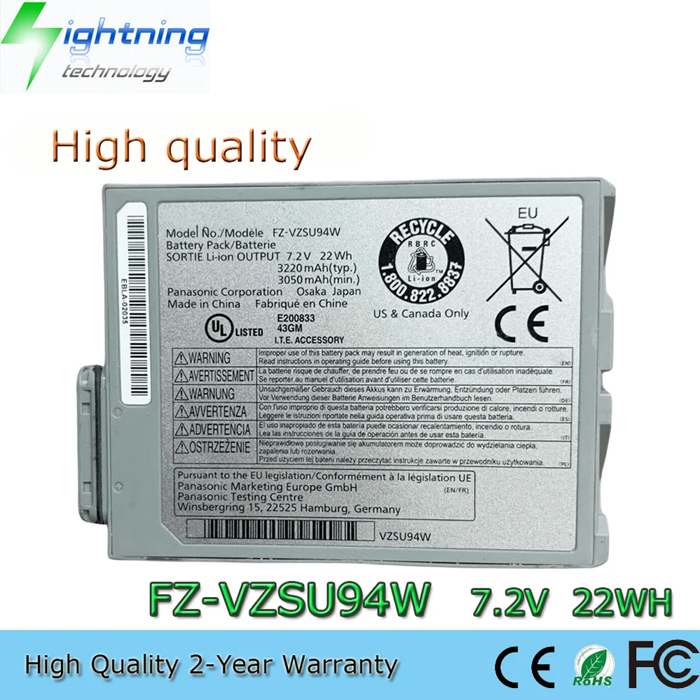 

High quality FZ-VZSU94W 7.2V 22Wh Laptop Battery for Panasonic ToughBook FZ-M1 FZ-B2 FZ-M1C FZ-VZSU95J FZ-VZSU95W