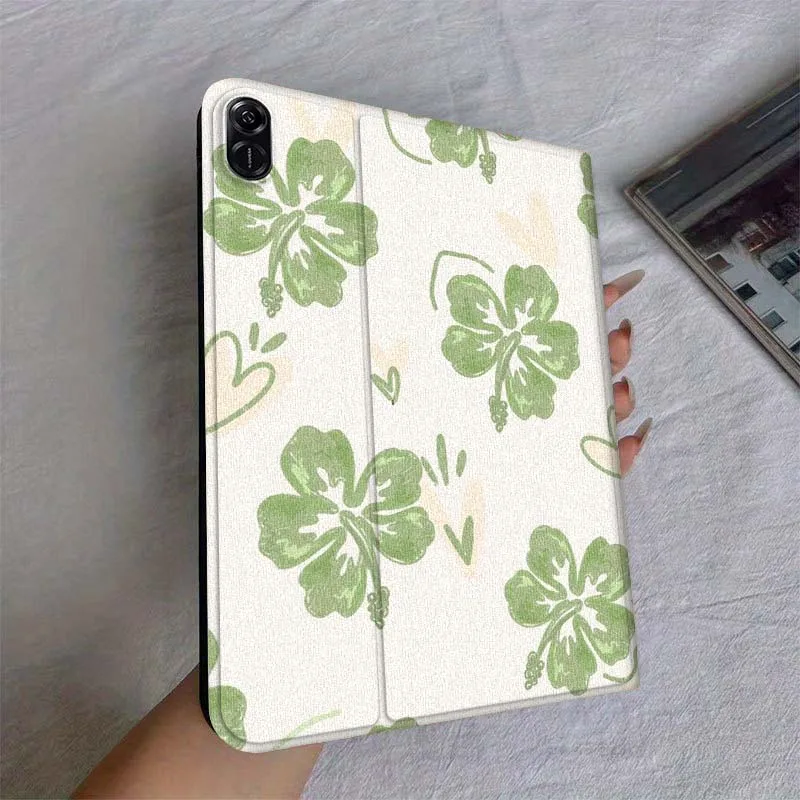 Wzór czterolistnej koniczyny na etui do tabletu Huawei MediaPad M5 T5 M6 SE C5e 11 12 X 2 Lite Pro Air S 12.2 cala 5G