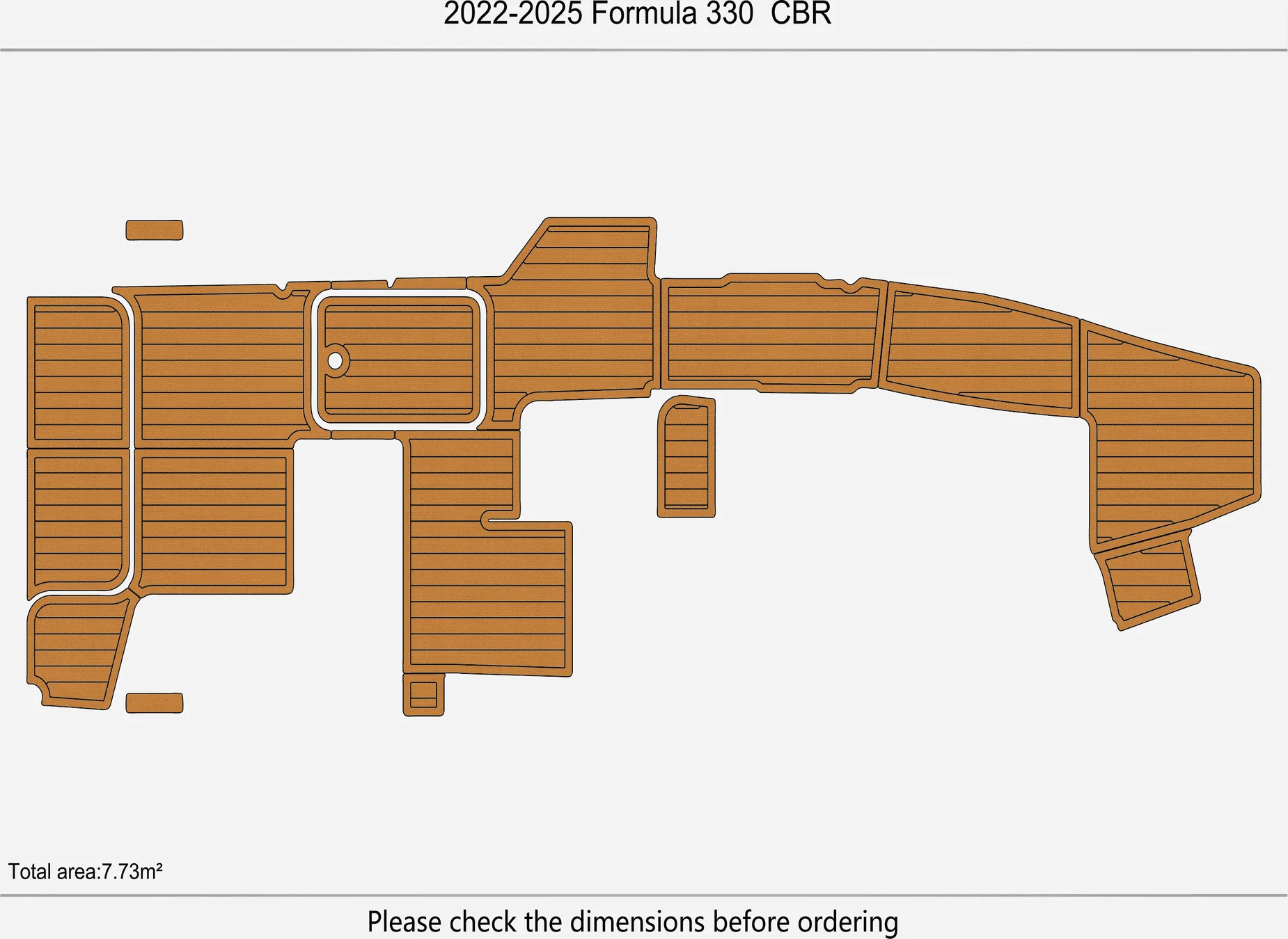 2022-2025 صيغة 330 CBR 1/4 "6 مللي متر إيفا رغوة عدم الانزلاق بولي كلوريد الفينيل خشب الساج التزيين البحرية حصيرة سيديك جاتورستيب السجاد أرضية بحرية #2