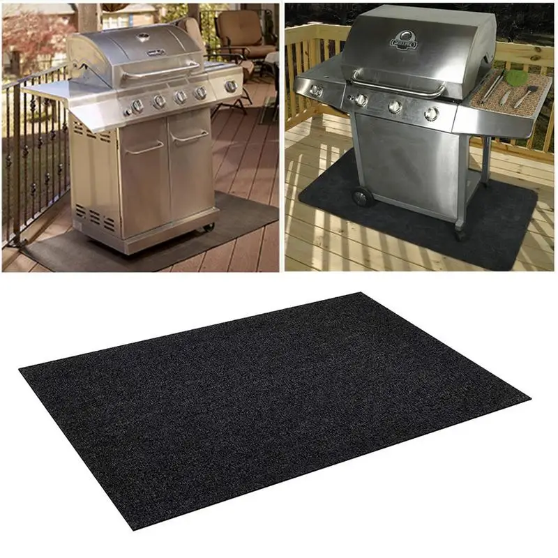 Fireproof Hearth Rugs Protection Under Grill Flame Retardant Mat BBQ Fire Resistant Non Slip Pad Wood Stove Incense Burner Rug