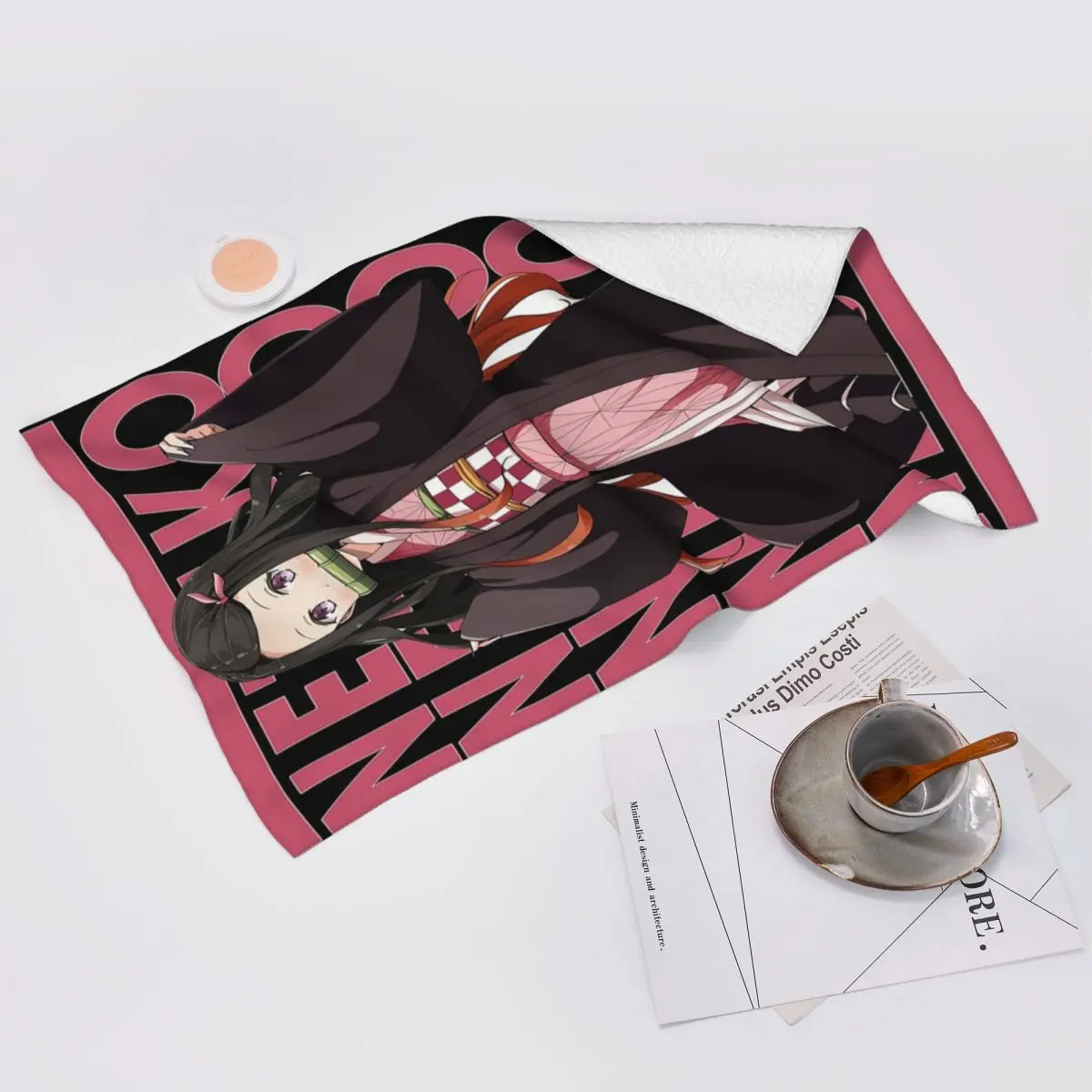 Custom Nezuko Kimono Demon Slayer Kimetsu No Yaiba Anime Soft Face Towel Quick Dry Pool Bath Cotton Towels Absorbent Quick